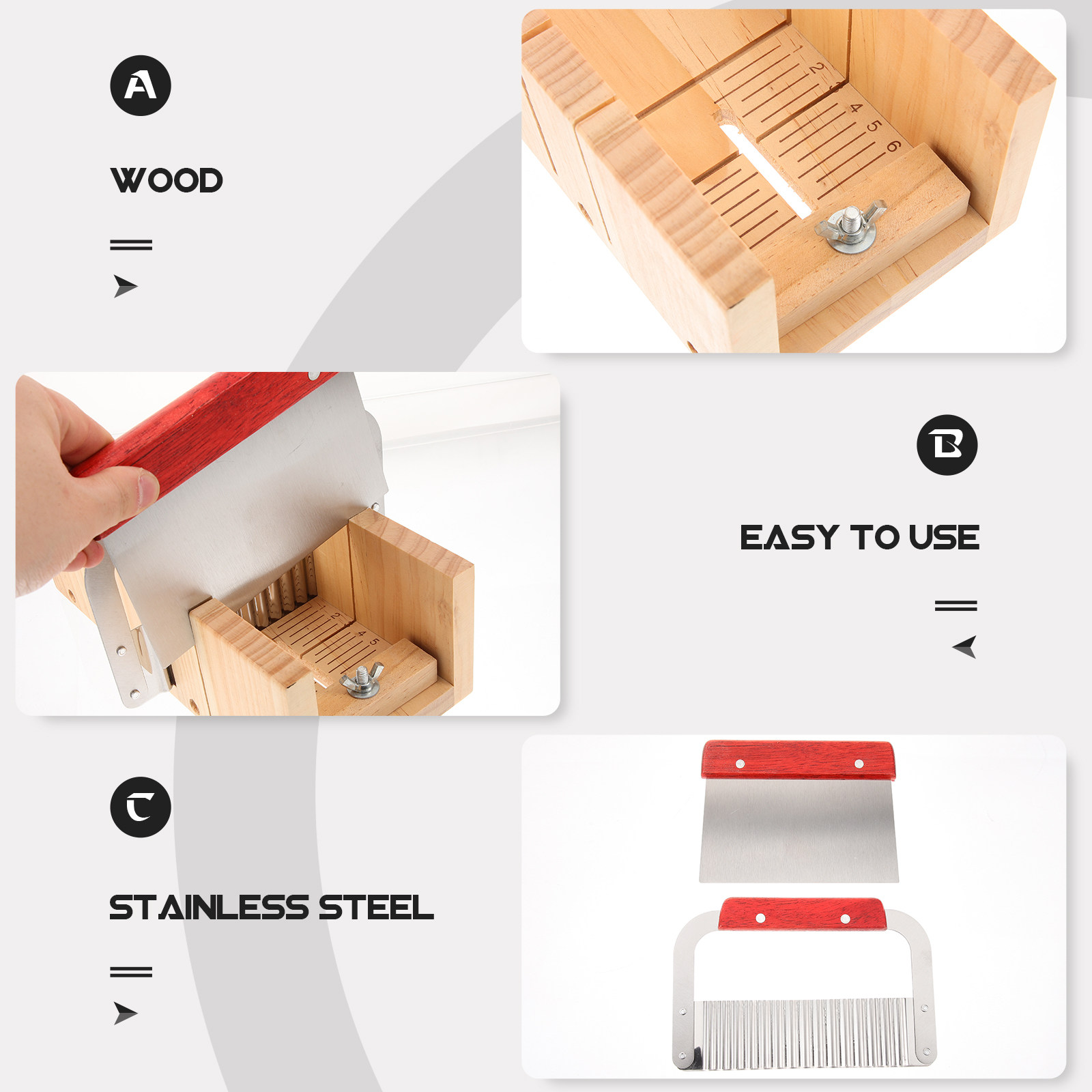 1Set Wooden Soap Cutter with S - Soap Making Home のレビューと価格