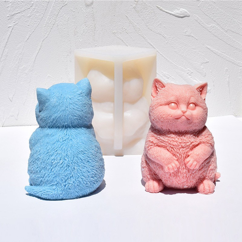 3D Fat Cat Silicone Candle Mol - Soap Making Animal Fat のレビューと価格