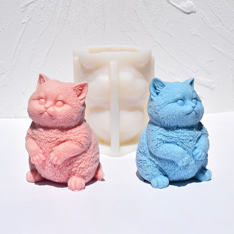 3D Fat Cat Silicone Candle Mol - Soap Making Animal Fat のレビューと価格