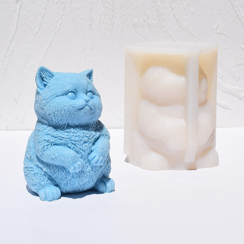 3D Fat Cat Silicone Candle Mol - Soap Making Animal Fat のレビューと価格