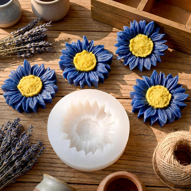 2 Set of sunflower silicone mo - Soap Making Homemade のレビューと価格