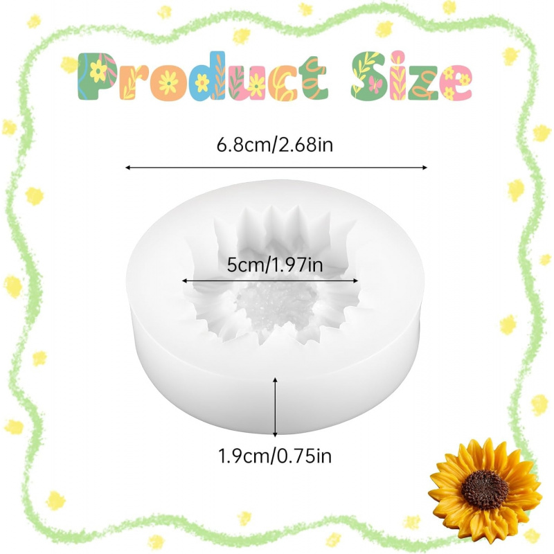 2 Set of sunflower silicone mo - Soap Making Homemade のレビューと価格