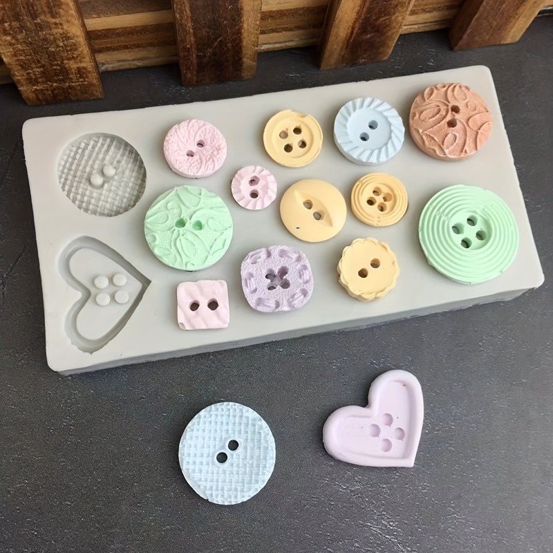 Buttons Shape Silicone Mold Si - Soap Making Name のレビューと価格