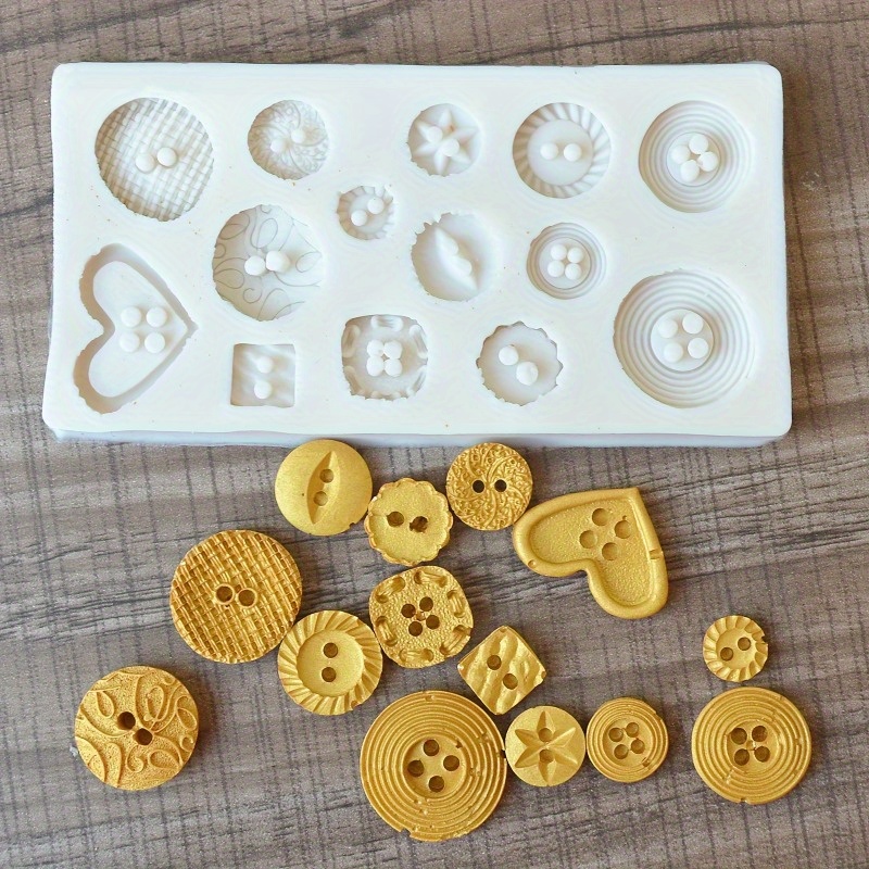 Buttons Shape Silicone Mold Si - Soap Making Name のレビューと価格