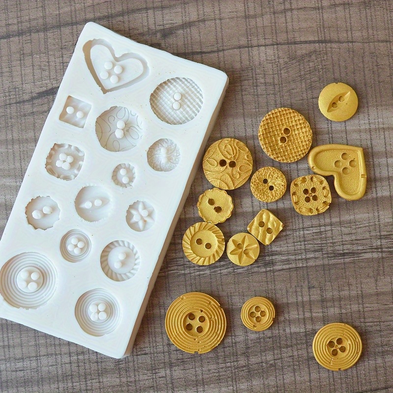 Buttons Shape Silicone Mold Si - Soap Making Name のレビューと価格