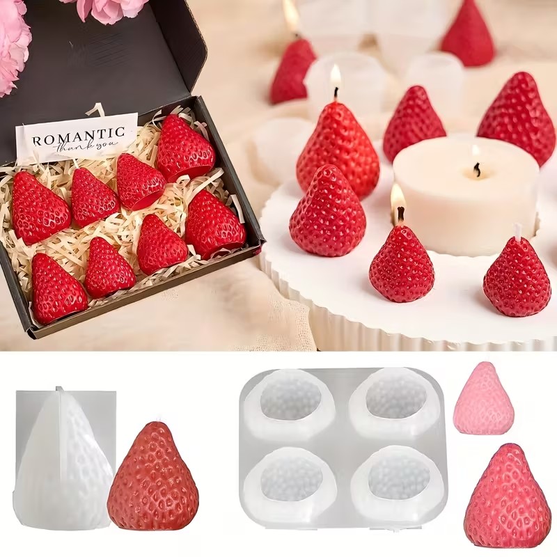 Strawberry Silicone Candle Mol - Soap Making Name のレビューと価格