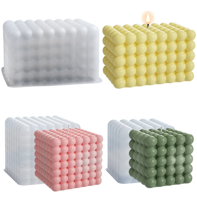 Large Bubble Cube Candles Sili - Soap Making Home のレビューと価格