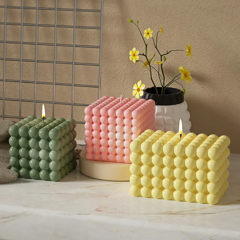 Large Bubble Cube Candles Sili - Soap Making Home のレビューと価格
