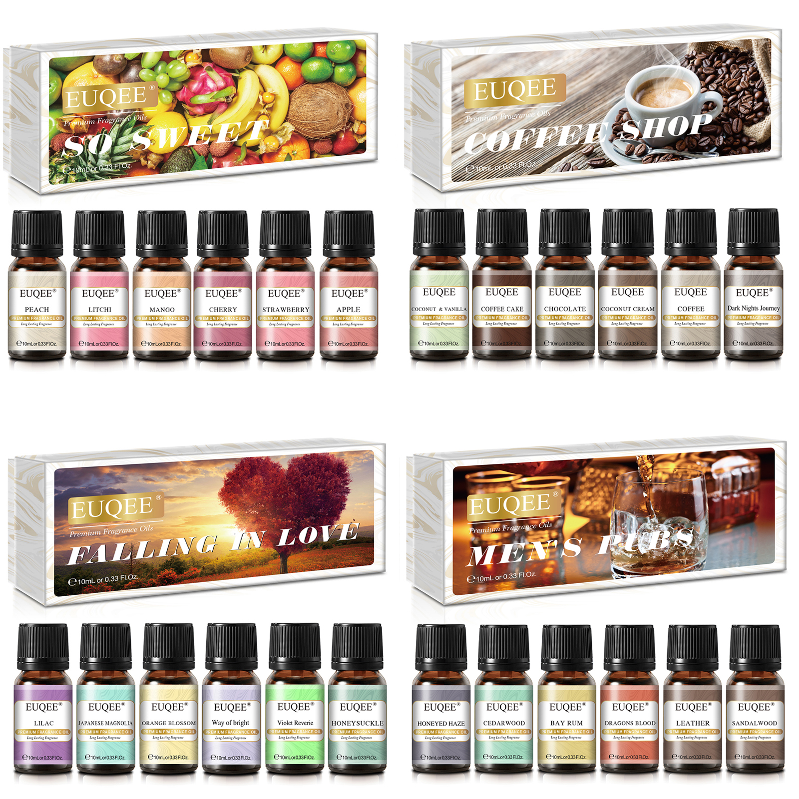 EUQEE 6pcs Fragrance Oils Set  - Soap Making Ingredients のレビューと価格