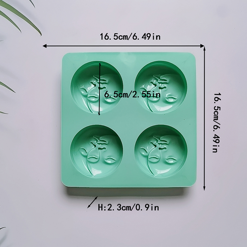 4 Cavity Silicone Soap Mold Mo - Soap Making Homemade のレビューと価格