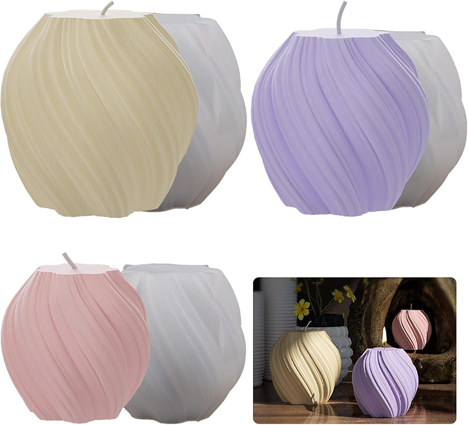 3 Pack Wave Candle Molds - Mul - Soap Making Home のレビューと価格