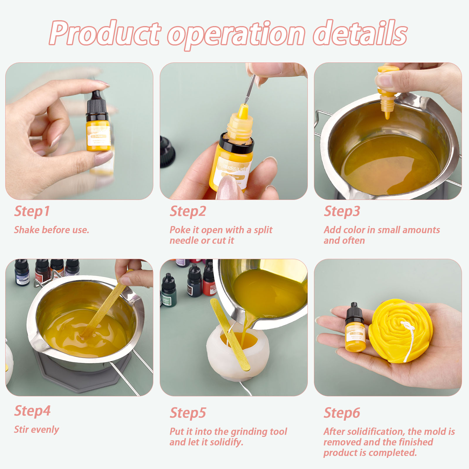 5ml/Bottle Candle Wax Pigment  - Soap Making Ingredients のレビューと価格
