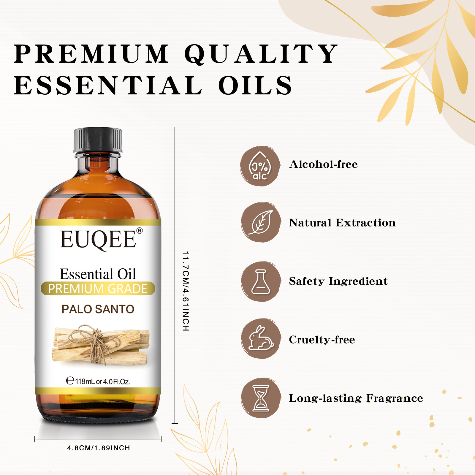 EUQEE 118ml Essential Oil Palo - Soap Making Ingredients のレビューと価格
