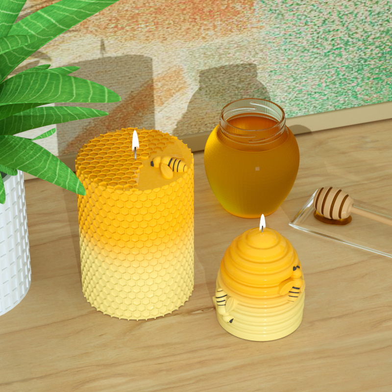 Candle Silicone Mold 3D Bee Ho - Soap Making Homemade のレビューと価格