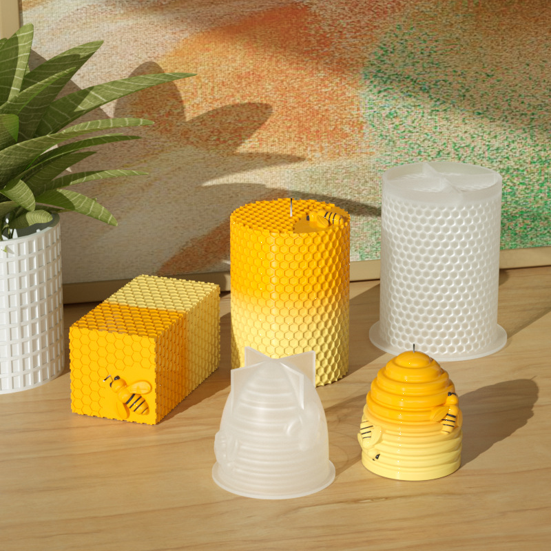 Candle Silicone Mold 3D Bee Ho - Soap Making Homemade のレビューと価格