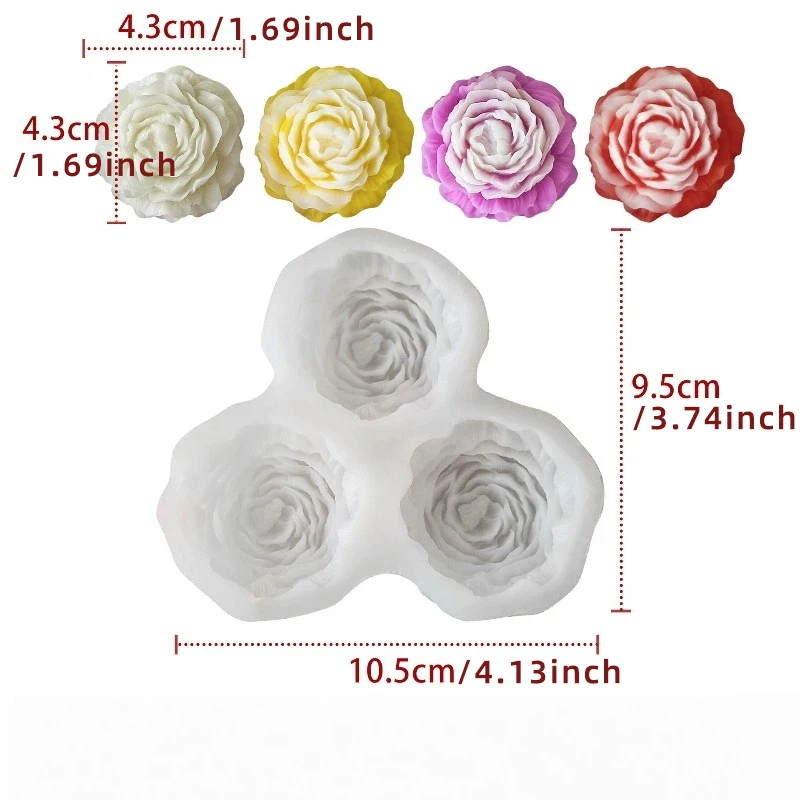 Peony Flower Candle Silicone M - Soap Making Name のレビューと価格